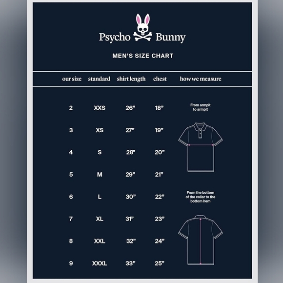 Psycho Bunny Mateo Deco Short Sleeve T-shirt Size 8 (XXL) - Picture 5 of 5